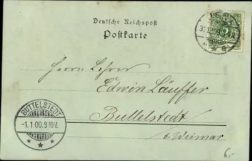 Mondschein Ak Jena in Thüringen, Fuchsturm