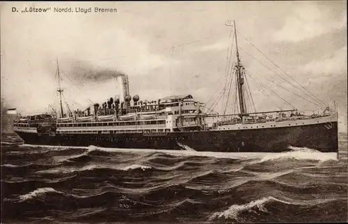 Ak Dampfschiff Lützow, Norddeutscher Lloyd Bremen