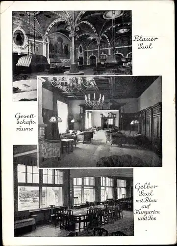 Ak Sopot Gdańsk Zoppot Danzig, Internationales Kasino, Innenansicht, Baccaratisch