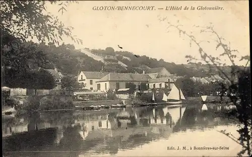 Ak Bennecourt Gloton Yvelines, L'Hotel de la Glotonniere