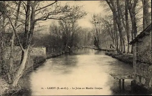 Ak Lardy Essonne, La Juine au Moulin Goujon