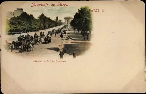 Ak Paris I, L'Avenue du Bois de Boulogne