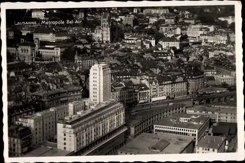 Ak Lausanne Kanton Waadt, Vue aerienne