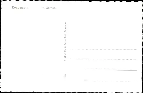 Ak Rougemont Kt Waadt Schweiz, Le Chateau