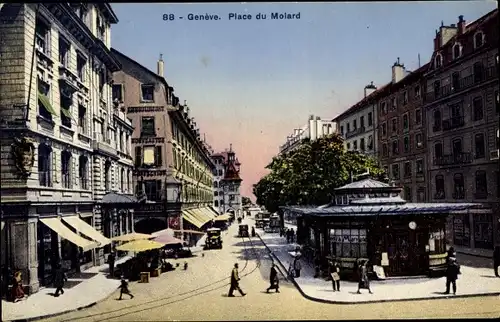 Ak Genève Genf Stadt, Place du Molard