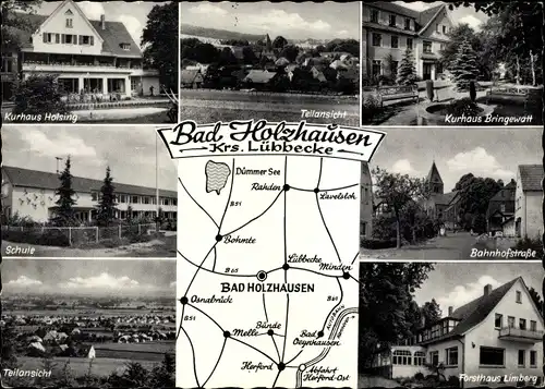 Ak Bad Holzhausen Lübbecke in Ostwestfalen, Kurhaus Holsing, Forsthaus Limberg, Kurhaus Bringewatt