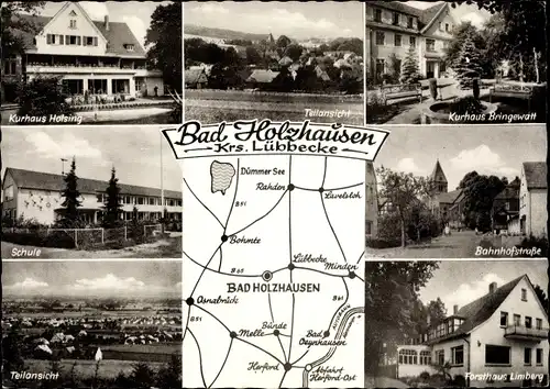 Ak Bad Holzhausen Lübbecke in Ostwestfalen, Kurhaus Holsing, Forsthaus Limberg, Kurhaus Bringewatt