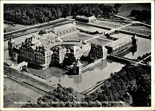 Ak Nordkirchen in Westfalen, Schloss des Herzogs von Arenberg, Fliegeraufnahme