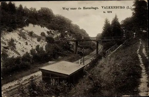 Ak Valkenburg aan de Geul Limburg, Weg naar de Hermitage 