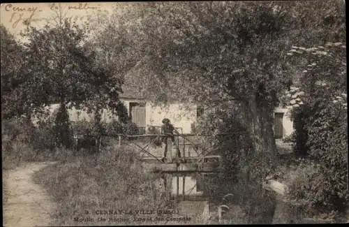 Ak Cernay la Ville Yvelines, Moulin des Roches, Entree des Cascades