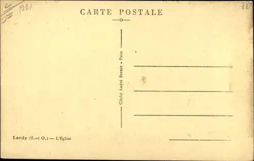 Ak Lardy Essonne, L'Eglise