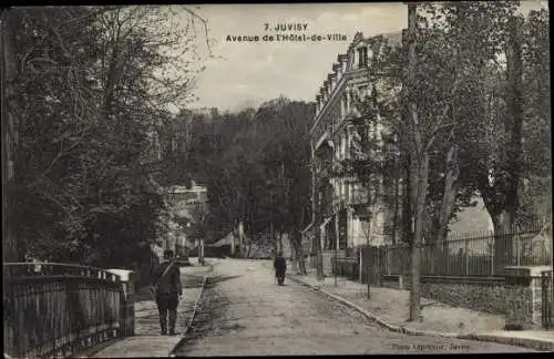 Ak Juvisy Essonne, Avenue de l'Hotel de Ville