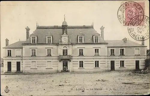 Ak Linas Essonne, La Mairie