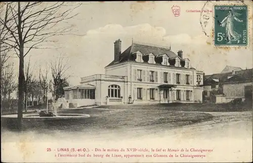 Ak Linas Essonne, Des le milieu de XVII siecle, le fief et Manoir de la Chataigneraye