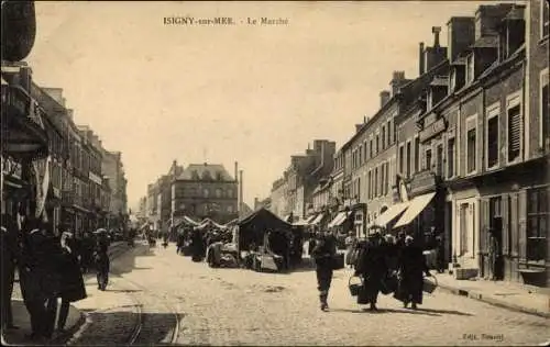 Ak Isigny sur Mer Calvados, Le Marche