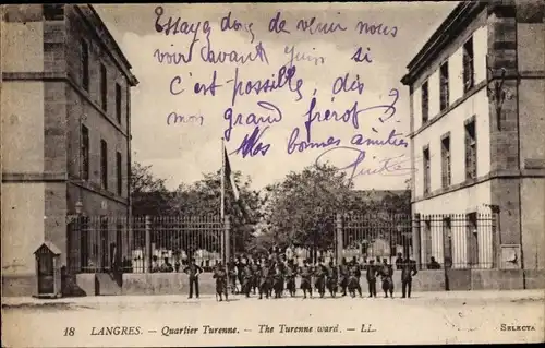 Ak Langres Haute Marne, Quartier Turenne