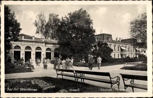 Ak Bad Hall Oberösterreich, Kurpark, Trinkhalle, Marienhof