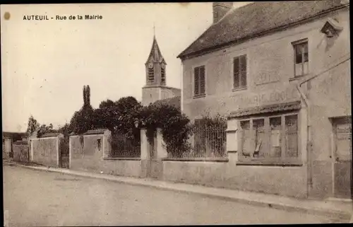 Ak Auteuil Yvelines, Rue de la Mairie