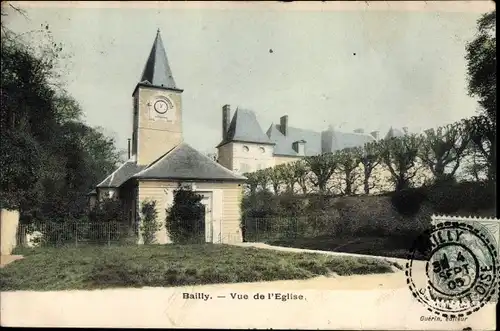 Ak Bailly Yvelines, Vue de l'Eglise