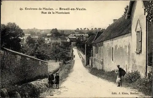 Ak Brueil en Vexin Yvelines, Rue de la Montcient