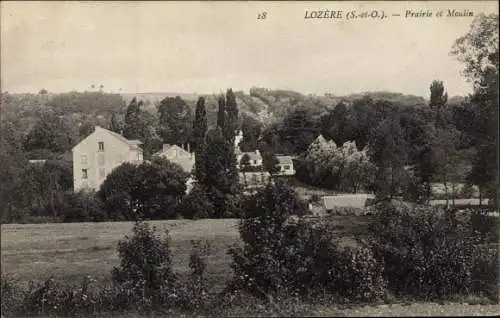 Ak Lozere Essonne, Prairie et Moulin