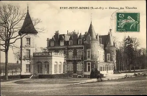 Ak Évry Petit Bourg Essonne, Chateau des Tourelles