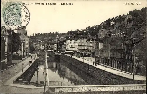 Ak Tulle Correze, Pont du Tribunal, Les Quais