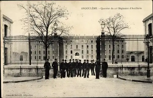 Ak Angoulême Charente, Quartier du 21. Régiment d'Artillerie