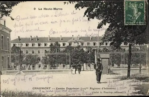 Ak Chaumont Haute-Marne, Caserne Damrémont, 109 Régiment d'Infanterie