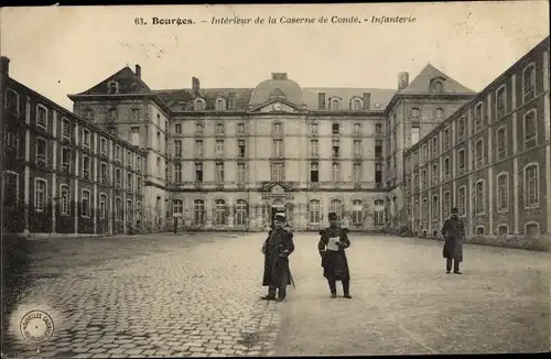 Ak Bourges Cher, Intérieur de la Caserne de Condé, Infanterie