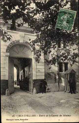 Ak Montpellier Hérault, Entrée de la Caserne des Minimes