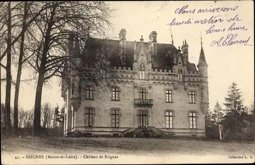 Ak Seiches Maine et Loire, Chateau de Brignac