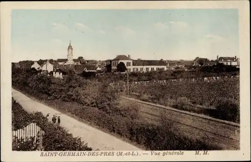 Ak Saint Germain des Prés Loiret, Vue generale