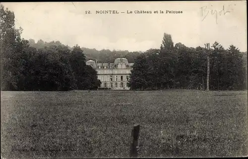 Ak Nointel Val-d’Oise, Le Chateau et la Pelouse