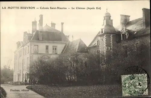 Ak Lamotte Beuvron Loir et Cher, Colonie Saint Maurice, Le Chateau, facade est