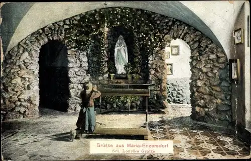 Ak Maria Enzersdorf Niederösterreich, Sct. Lourdes Grotte