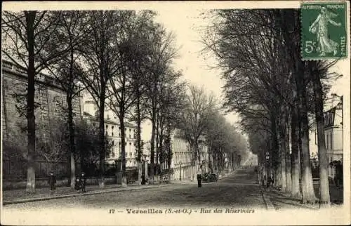 Ak Versailles Yvelines, Rue des Réservoirs
