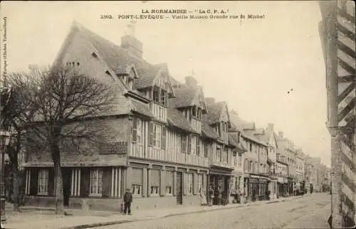 Ak Pont l'Évêque Calvados, Vieille Maison Grande rue St Michel