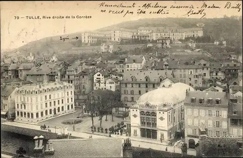 Ak Tulle Correze, Rive droite de la Correze