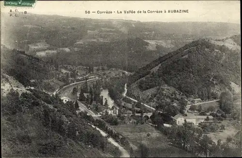 Ak Aubazine Correze, La Vallee de la Correze a Aubazine