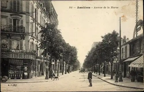 Ak Asnières sur Seine Hauts-de-Seine, Avenue de la Marne