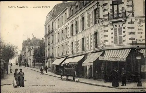 Ak Asnières sur Seine Hauts-de-Seine, Avenue Pereire