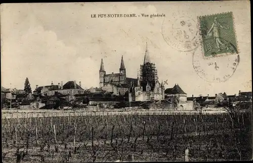 Ak Le Puy Notre Dame Maine et Loire, Vue generale