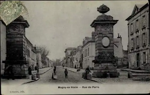 Ak Magny en Vexin Val-d’Oise, Rue de Paris