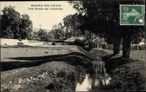 Ak Magny en Vexin Val-d’Oise, Les Bords de l'Aubette