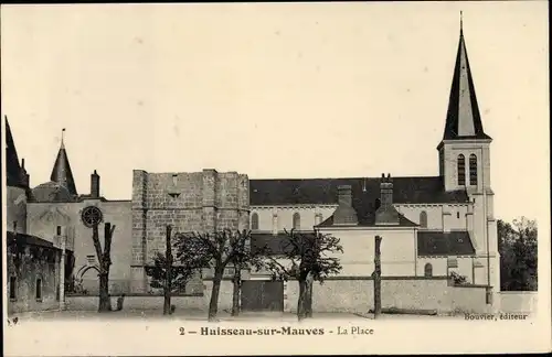 Ak Huisseau sur Mauves Loiret, La Place