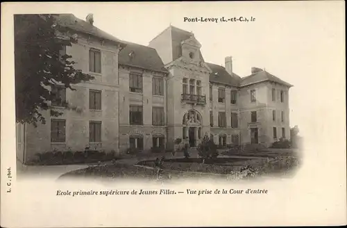Ak Pontlevoy Loir et Cher, Ecole primaire superieure de Jeunes Filles