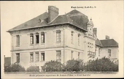Ak Pontlevoy Loir et Cher, Ecole primaire superieure de Jeunes Filles, cote sud est