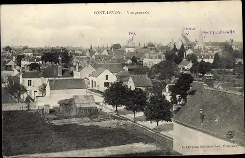 Ak Pontlevoy Loir et Cher, Vue generale