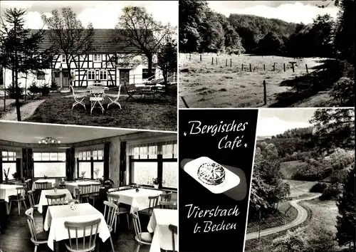 Ak Viersbach Bechen Rheinisch Bergischen Kreis, Bergisches Café, Landstraße, Wald